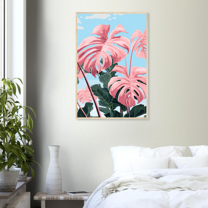 Pink Majesty Monstera Wall Art