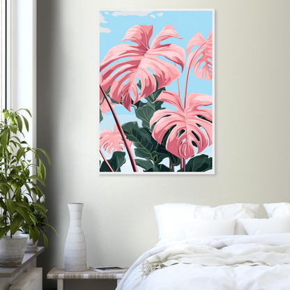 Pink Majesty Monstera Wall Art