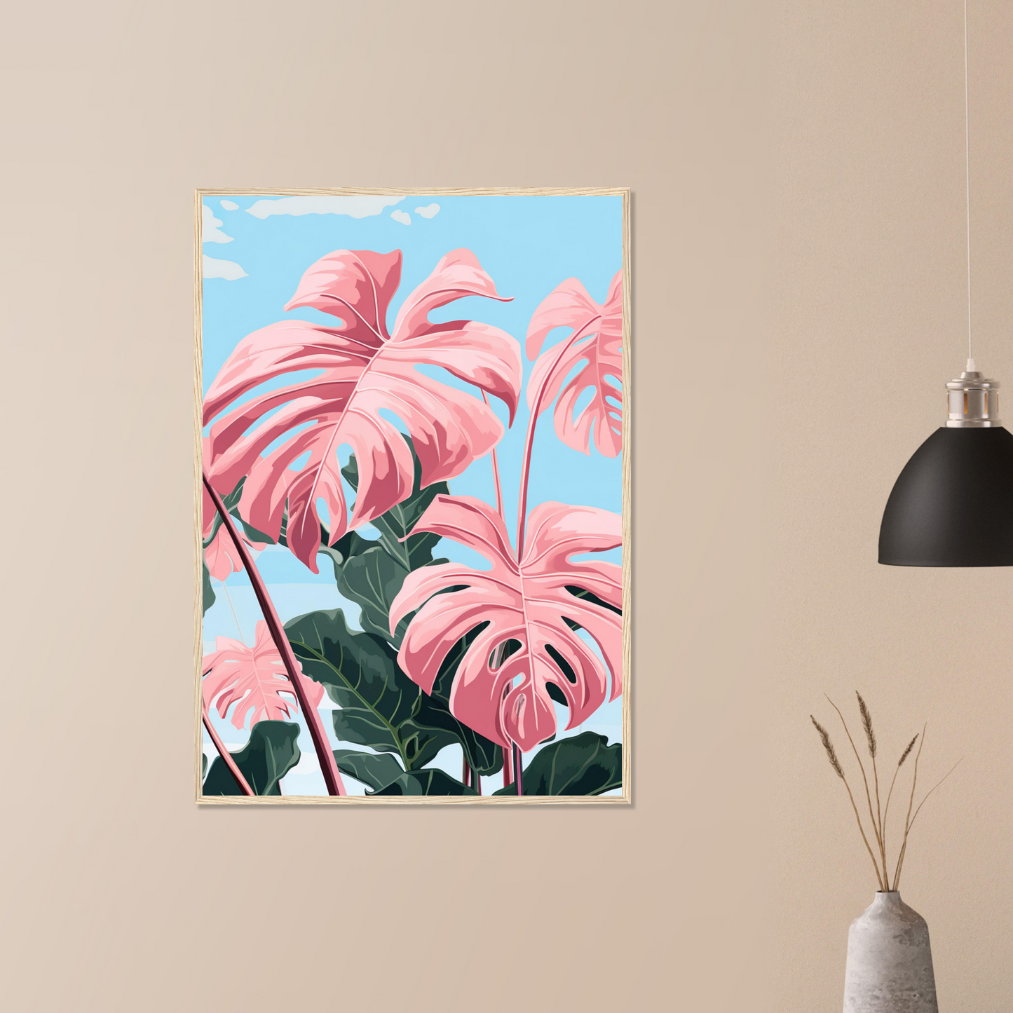 Pink Majesty Monstera Wall Art