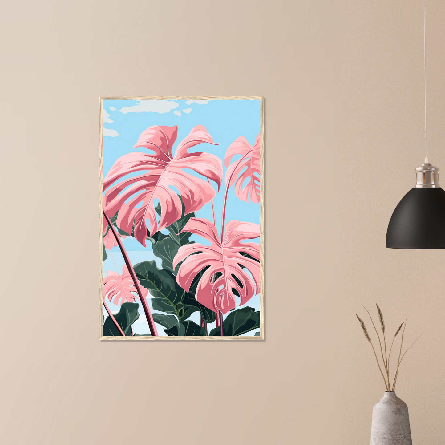Pink Majesty Monstera Wall Art