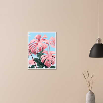 Pink Majesty Monstera Wall Art
