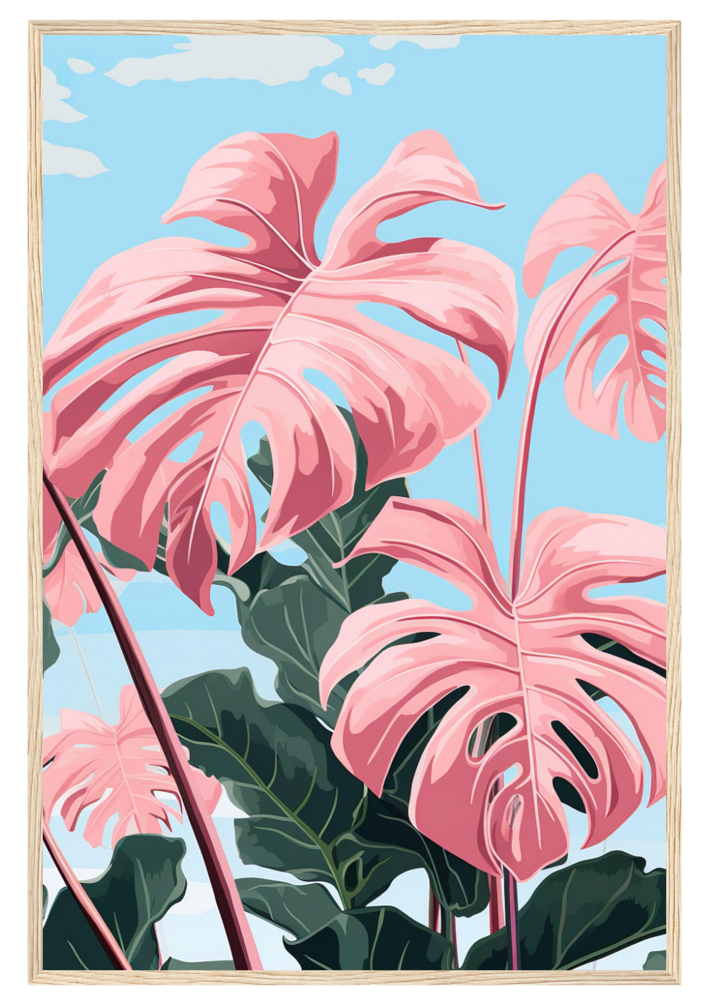 Pink Majesty Monstera Wall Art