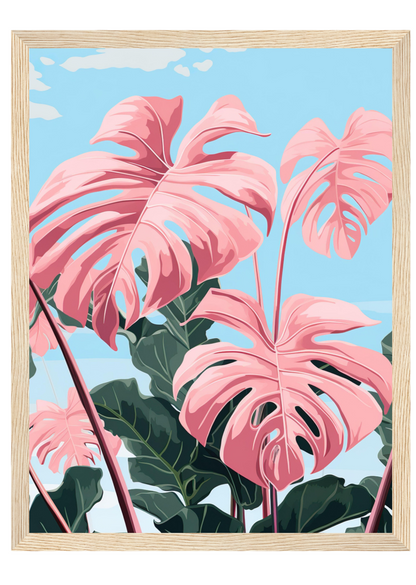 Pink Majesty Monstera Wall Art